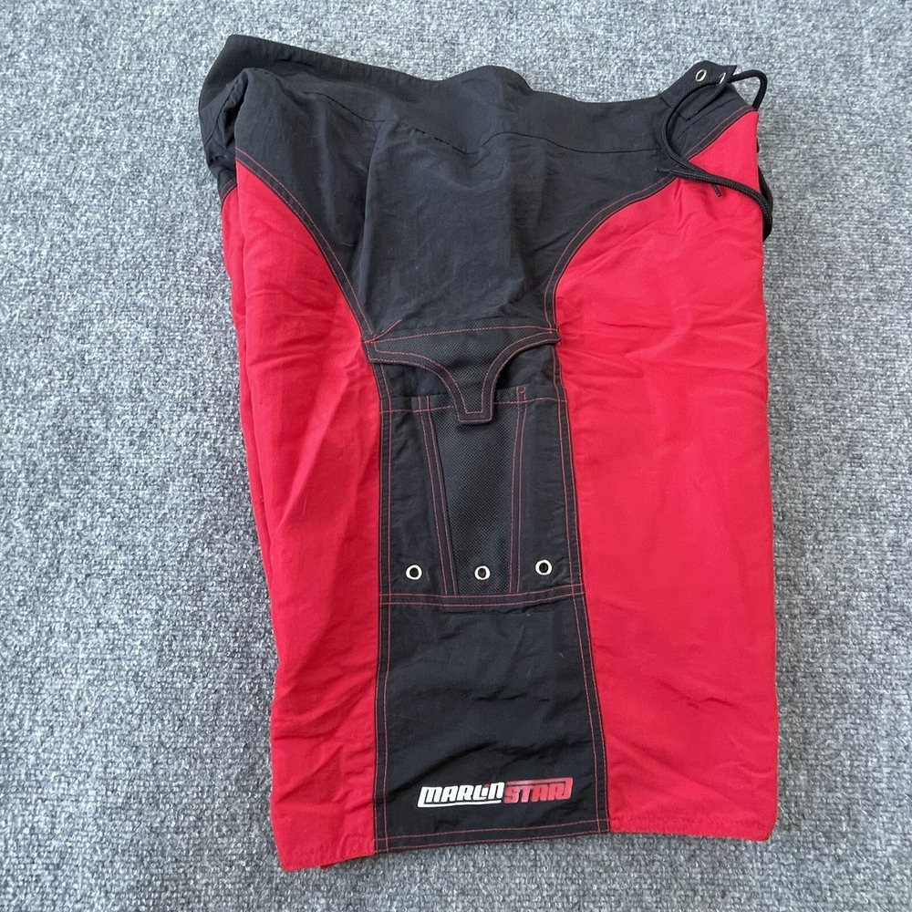 MARLINSTAR Shorts Mens 40 Red‎ Swim Suit Trunks Board Fishing Nylon - Picture 8 of 9